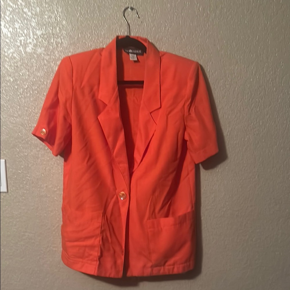 Vintage sag harbor size 8 blazer Vibrant Orange Women's Blazer